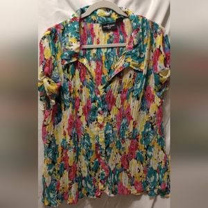 Jennifer Lauren women's sz 2x floral print blouse